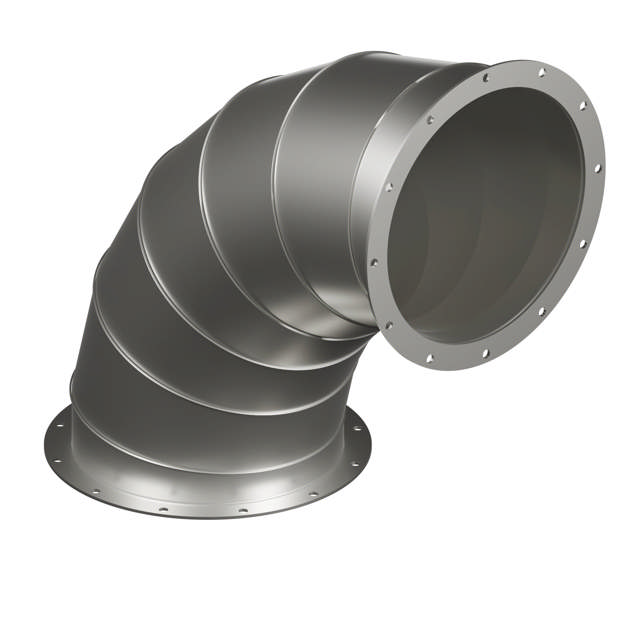 90° Segmented Bend with Flanges